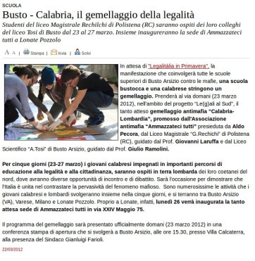 Varesenews del 22 marzo 2012