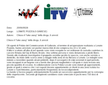 Insubria.tv del 28 giugno 2012