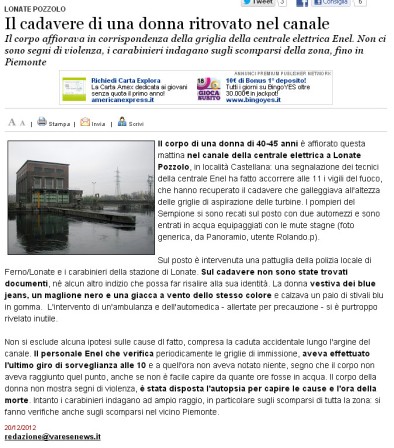 Varesenews del 20 dicembre 2012