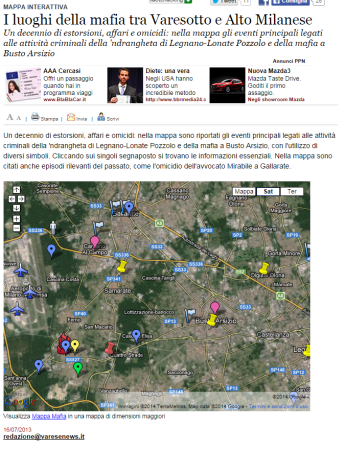 Varesenews - mappa mafie